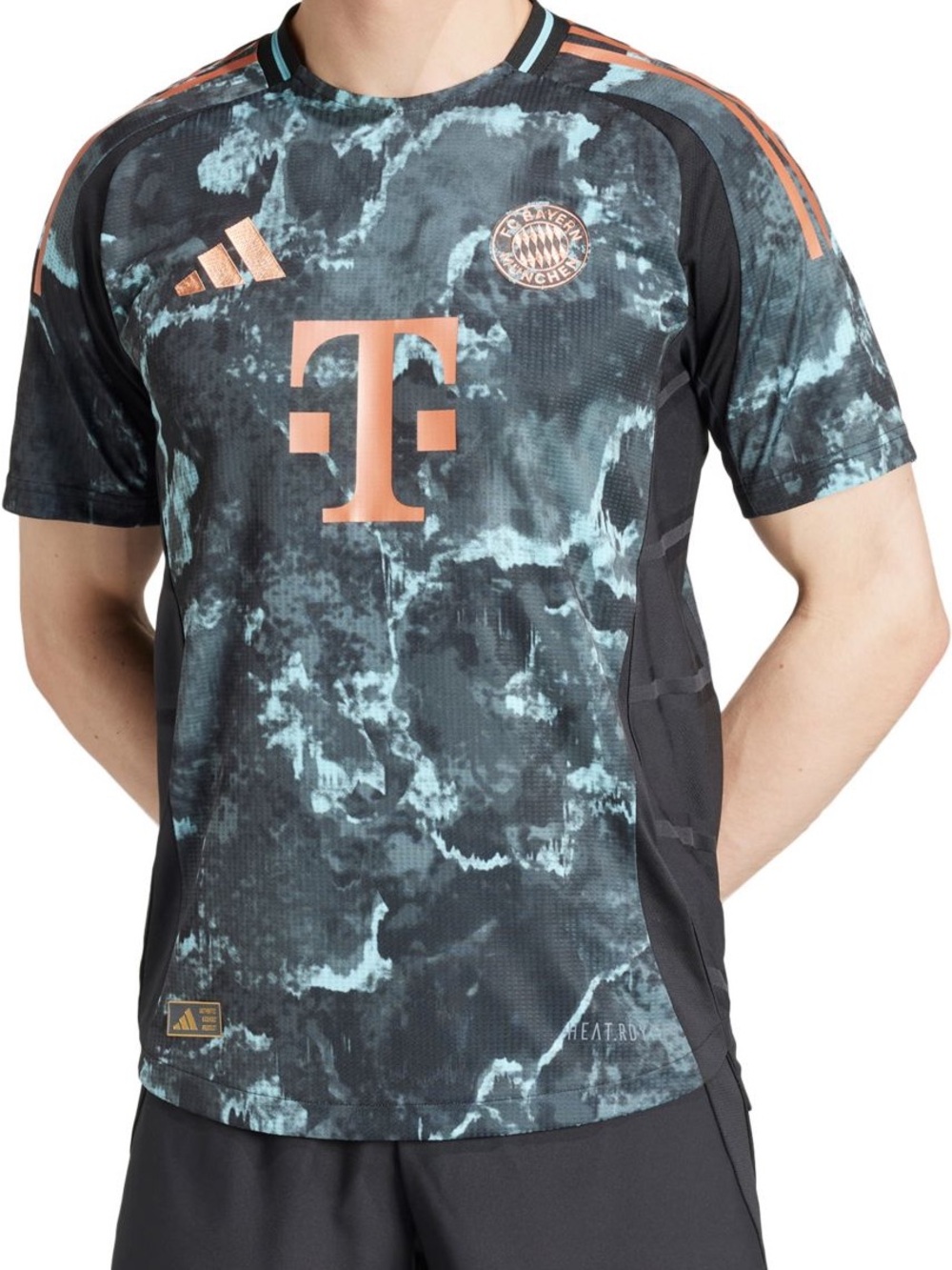 Adidas Bayern Munich boy  Black & Aqua Training Jersey